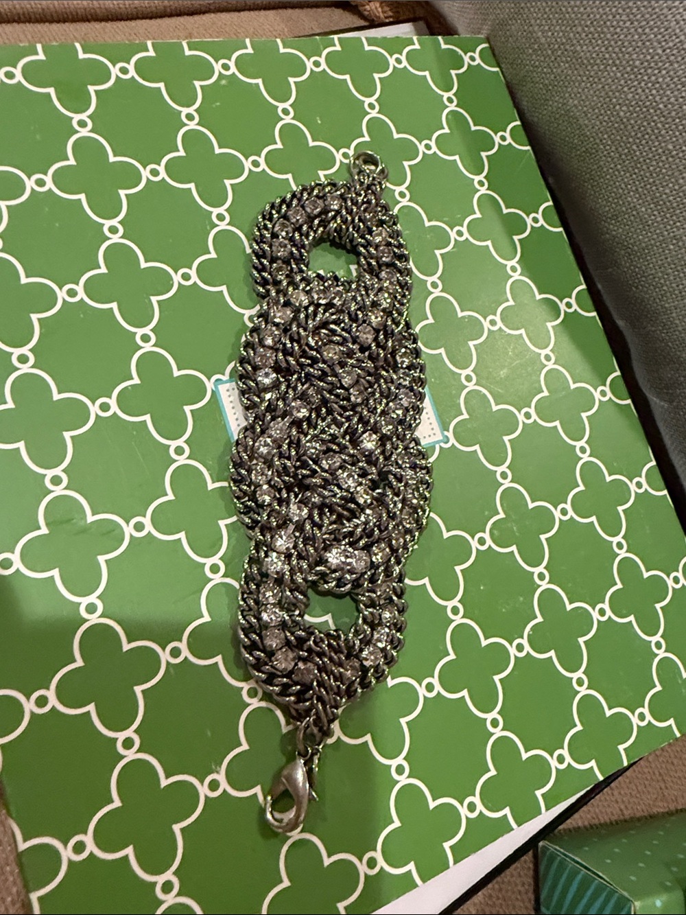 Stella & Dot Gunmetal Braided Multi-Strand Bracelet